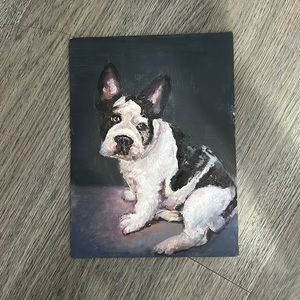 Oil painting-franchie dog
